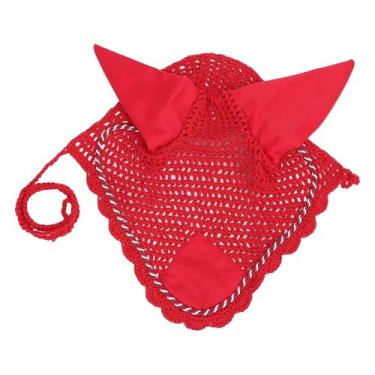 Imagem de Boné de Mosca de Cavalo, Gorro de Orelha de Cavalo de crochê Respirável para Exterior