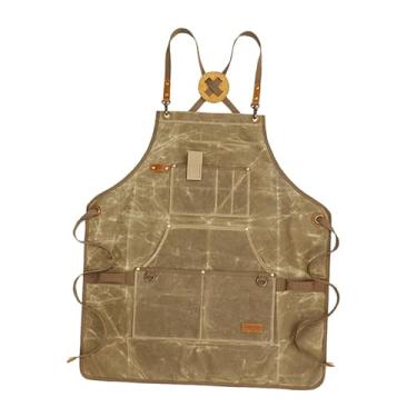 Imagem de Ｂｅｓｇａ de lona, de trabalho para churrasco, alça ajustável, de chef, para áreas externas, para cozinhar, acampar, mulheres e, Cáqui