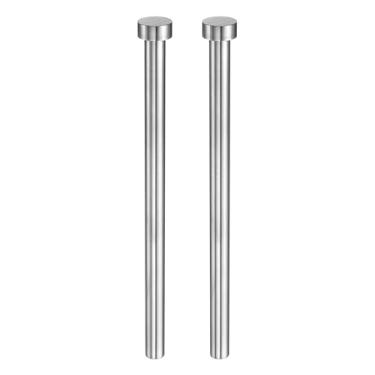 Imagem de HARFINGTON 2 pinos ejetores retos 11/81.3 cm diâmetro 150 mm (6") longo SKD61 perfuradores de ponta redonda perfuradores de pino ejetor de aço para fabricação de matrizes manutenção mecânica