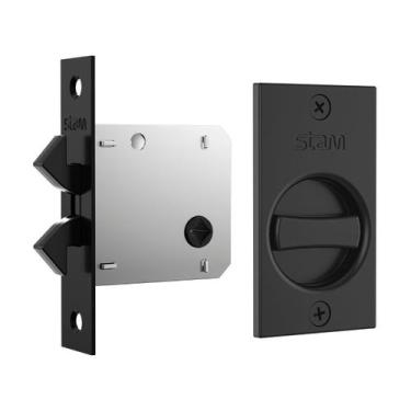 Imagem de Fechadura 1006S Wc Porta De Correr Retangular Preto F. Stam NEUTRO, NE