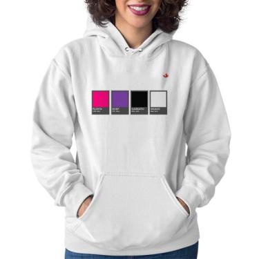 Imagem de Moletom Feminino Rock Color Guide - Foca na Moda, Branco, GG