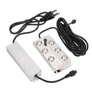 Imagem de 6 Cabeça de Névoa por Névoa Ultrassônica Fogger, 5000ml/h 200w Fogger Ultrassônico Com Fonte de Alimentação à Prova D'água IP67 para Preservação de Vegetais, Paisagem, (Plugue