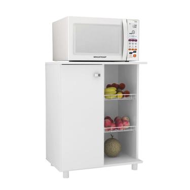 Imagem de Balcão Fruteira Com Porta 61x76x41 cm Branco Tecnomobili