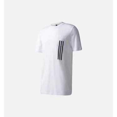 Imagem de Camiseta Adidas Sid 3Stripes Pocket Branca S98705 Cor:;Tamanho:G;Gênero:Homem-Masculino