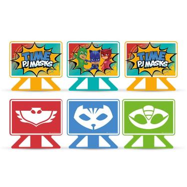Imagem de Decoração De Mesa Pj Masks - 6 Itens