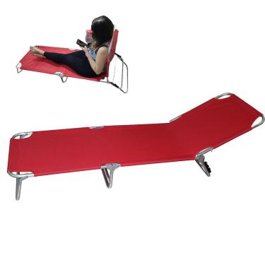 Imagem de Cadeira Espreguiçadeira 3 Posiçoes Dobravel Reclinavel Jardim Quintal Piscina Praia Sol Verao Lazer Descanso Camping