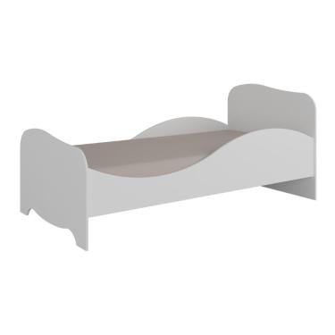 Imagem de Mini Cama Infantil Uli Peroba Branco Mdf C- Proteção Lateral Branco