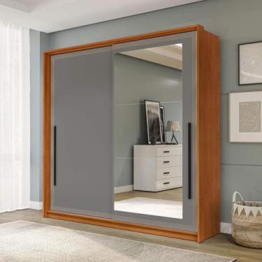 Imagem de Guarda Roupa 180,1cm 2 Portas de Correr com Espelho 240853 Valência Po