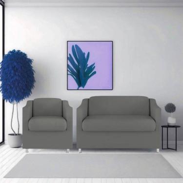 Imagem de Namoradeira + Polt. Bia P/ Sala de Estar Consultório Clinica Hospital Recepção Suede