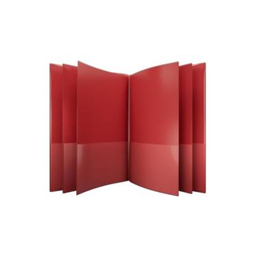 Imagem de Organizador de vários bolsos Nicky's®, pasta de 10 ou 14 páginas, à prova d'água, patenteado resistente a rasgos, plástico flexível, feito com orgulho nos EUA, substituto de fichário. (Vermelho 10 em