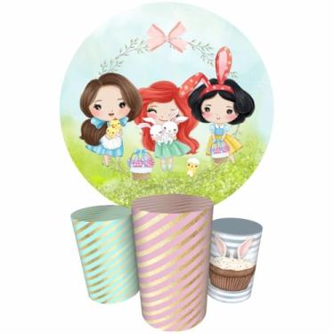 Imagem de Trio Capas Cilindro + Painel Redondo 1,50m Páscoa (K1PSC023)