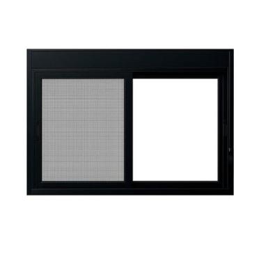 Imagem de Janela Persiana com Tela Mosquiteira 1,20x1,20m Vidro Temperado 6mm Fá
