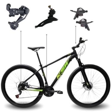 Imagem de Bicicleta Aro 29 KSW XLT 21 Marchas Quadro Alumínio Cabeamento Interno Freio Hidráulico MTB (Preto Verde, 21)