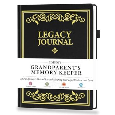 Imagem de SIMSIMY Grandparents Life Story Journal, Keepsake Legacy Journal with prompt Questions, Tell Me Your Life Story Grandparent Memory Book, presente de capa dura de linho para avó, vovô, pais