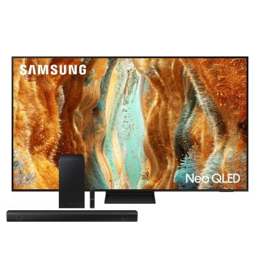 Imagem de Conjunto Smart TV 65” 4K Samsung Neo QLED QN65QN70FAGXZD 120Hz Gaming Hub + Soundbar Samsung HW-B550 410W Bluetooth 2.1 Dolby