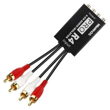 Imagem de Isolador de circuito de aterramento WiSwinda Pro X4 4 canais RCA