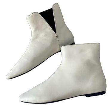 Imagem de Archicolor Botas femininas modernas francesas, sapatos femininos nórdicos minimalistas de lã botas de neve de inverno para mulheres, Bege, 34