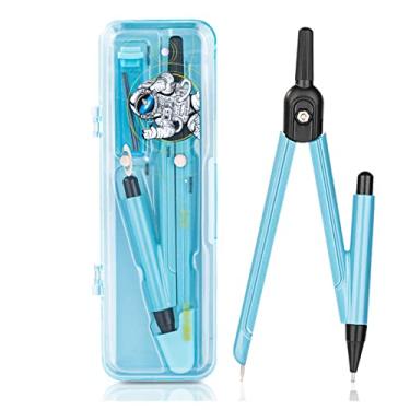 Imagem de Bússola matemática bússola de geometria matemática para estudantes com enchimento de chumbo conjunto de geometria matemática bússola para estudantes bússola de desenho de geometria bússola para