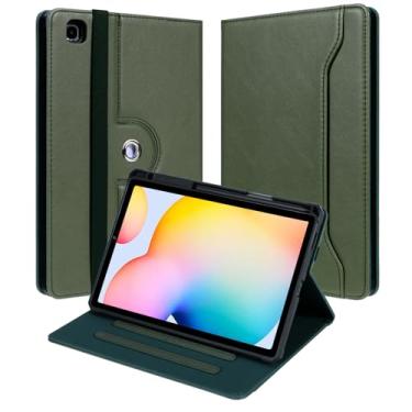 Imagem de E NET-CASE Capa fina para Samsung Galaxy Tab S6 Lite 10,4 polegadas 2024/2022/2020 com suporte para caneta S, capa à prova de choque com capa traseira transparente transparente, visualização em vários