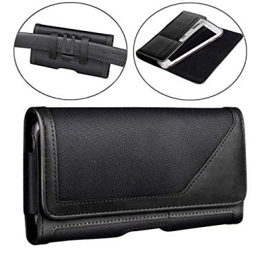 Imagem de Capa coldre para Galaxy S23 5G, BECPLT Nylon Galaxy S22 5G com clipe de cinto, bolsa de transporte para celular para Samsung Galaxy S21 S20 S10 S9 S8 S7 Edge A10e Google Pixel 5 4a 4 3 (preto)