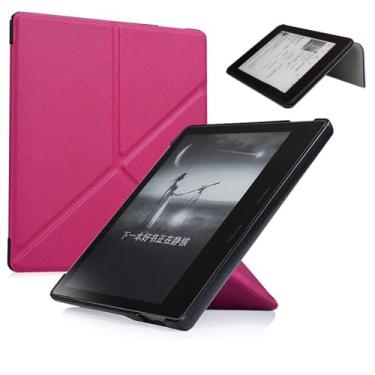 Imagem de Yzlvigrous 7 Polegadas Capa para Kindle Oásis 9/10ª Geração 2017/2019, Cobertura de Casca de Origami Ultrafina com Tampa Traseira de PC com Recurso de Vigília do Sono Automático