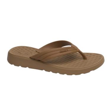 Imagem de Chinelo Sandalia Tamanco Feminino Dijean Leve Esporão, Camel, 35