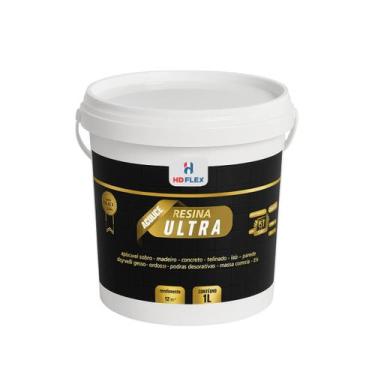 Imagem de Resina Multiuso 1L HDFlex Linha Premium  Base Água, Incolor Fosca, Sel