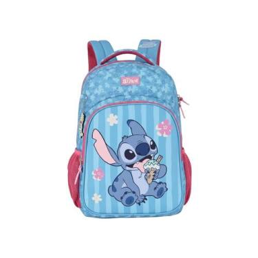 Imagem de Mochila Stitch Costas Meninas Viagem Disney Escolar Infantil, Magenta