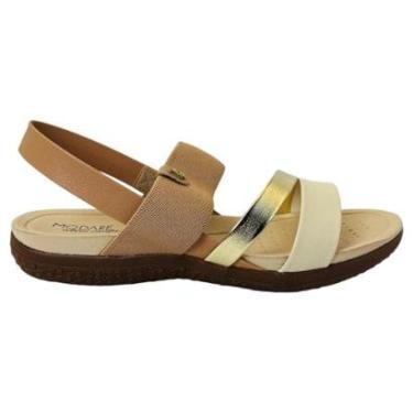 Imagem de Sandália Modare Elastano Tiras em napa e Metalizado Feminino-Feminino