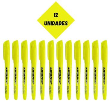 Imagem de Marca texto masterprint neon amarelo com 12 unidades