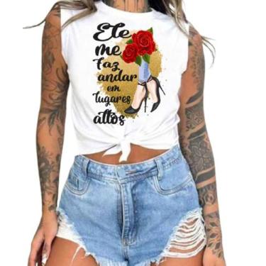 Imagem de Cropped T-Shirts Feminino Estampado - Cristã- Várias Estampas 12 - meg