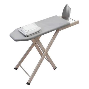 Imagem de Tabua Mesa De Passar Roupa De Madeira Com Tecido Termico - N.S.A