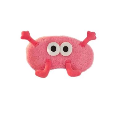 Imagem de Máscara de dormir Cute Pink Plush Cartoon Monster Design
