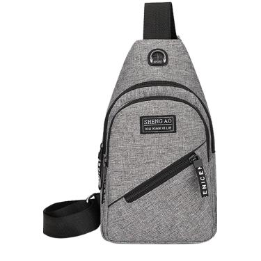 Imagem de BOLSA MOCHILA IMPERMEÁVEL TRANSVERSAL CROSSBODY POCHETE DE PEITO PORTÁTIL ALÇA ÚNICA AJUSTÁVEL