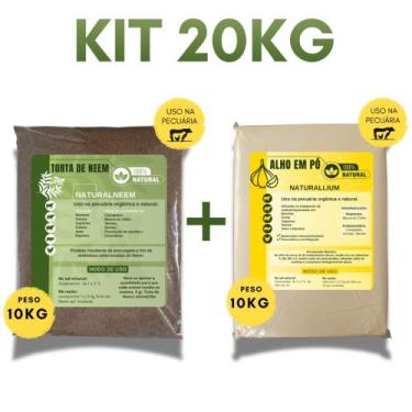 Imagem de Torta de Neem + Alho em pó - Pecuária Orgânica - Kit 20 kg - Naturalpe