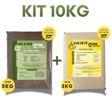 Imagem de Torta de Neem + Alho em pó - Pecuária Orgânica - Kit 10 kg - Naturalpe