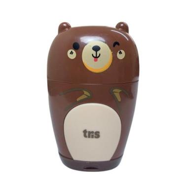 Imagem de Apontador Duplo com Depósito + Borracha Ursinho - Tris, Marrom