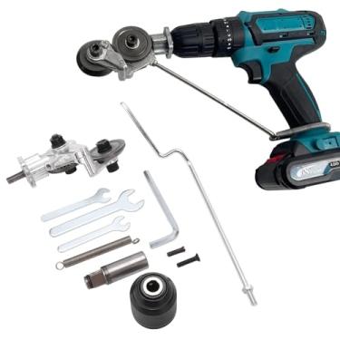 Imagem de Broca Elétrica Reajuste Cortador De Placa De Liga De Aço Adaptador De Tesoura Para Corte De Folhas De Metal De Papel, Faca De Chapa Para Cortar Ferro, Chapa Branca, Aço, Cobre, Alumínio