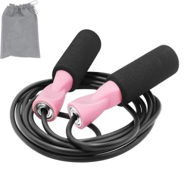 Imagem de FEELCAT Corda de pular rápida – Cordas de salto rápido – Treino de resistência para boxe, MMA, equipamento de treino de artes marciais ou apenas para ficar em forma ajustável para homens, mulheres e