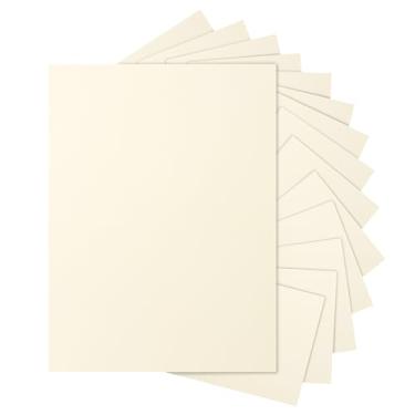 Imagem de Silunkia 300 folhas de cartolina creme, papel marfim, 200 g/m², papel branco de 200 gsm/34 kg para fazer cartões faça você mesmo, cartões comemorativos, convites de casamento, menus, cartões de visita