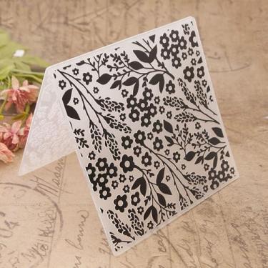 Imagem de Pasta de relevo de plástico com estampa de flor de pêssego, impressão texturizada em 3D, fundo de flor, molde de pasta para fazer cartões, scrapbooking, papel, artesanato, álbuns, decoração, faça você