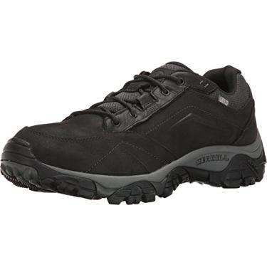 Imagem de Merrell Sapato masculino Moab Adventure de renda impermeável para caminhada, Preto/preto, 10.5