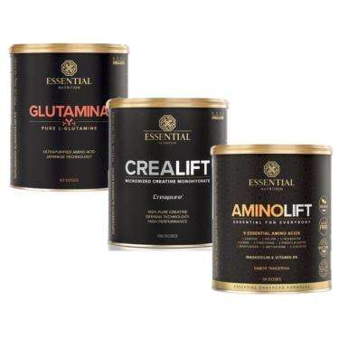 Imagem de Kit Creatina Crealift + Glutamina + Aminolift - Essential-Unissex
