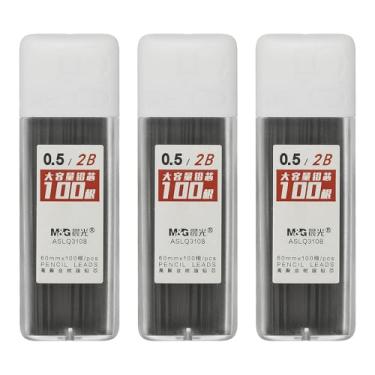 Imagem de PATIKIL 300 peças de grafite mecânico HB, refil de grafite preto de 0,5 mm, refil de lápis resistente à quebra para materiais de escrita, branco