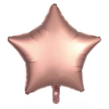 Imagem de BALAO CROMADO ESTRELA C/CANUDO ROSE GOLD 18"