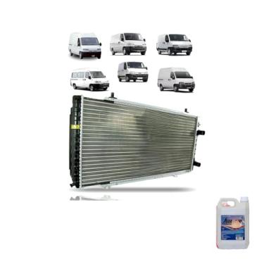 Imagem de Kit Radiador Ducato Boxe Jumper 2.5 + Aditivo Radiador Radiex Rosa + Água Desmineralizada 5L