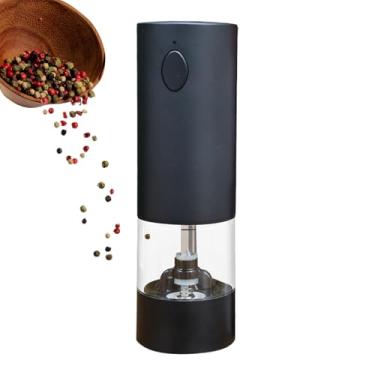 Imagem de Moedor de pimenta elétrico - Luz LED sem fio de grossura ajustável silenciosa, ferramenta de tempero, moedor de sal - para cozinha, sala de jantar, piquenique, churrasco