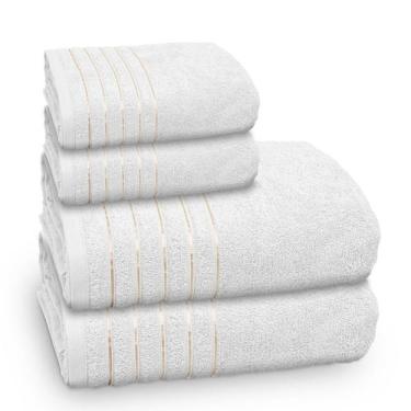 Imagem de Jogo Toalha Banhão Golden, 100% Algodão, 4 Peças, Gramatura 500 Cor:Br