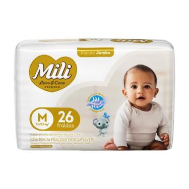 Imagem de Fralda Mili Love e Care Jumbo M - 26 Unidades