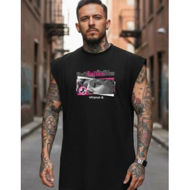 Imagem de Regata Oversized Machao Ruthles Algodão Malha 30.1 Verão - AL7, Preto,